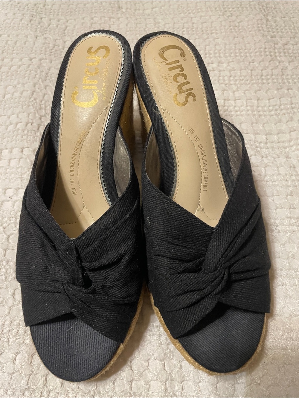 Circus by Sam‎ Edelman Bea Espadrille Wedge Black 8